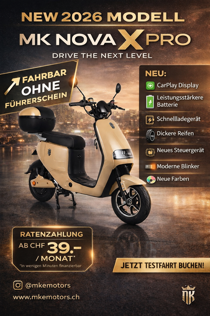 MK Nova X Pro CarPlay Ratenzahlung 66CHF mtl.