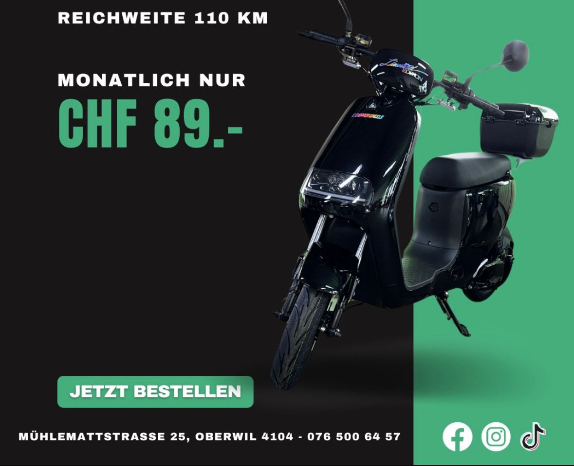 MK City Go (Ohne Führerschein) Ratenzahlung 88CHF Mtl.